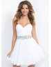 Princess Sweetheart Neck Pleated Chiffon Knee Length Cocktail Dress With Beaded Sash